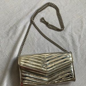 Metallic Chevron Quilted Bag